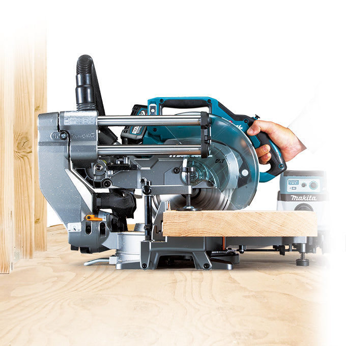 Makita 40Vmax XGT Brushless 8-1/2" Dual Compound Mitre Saw w/AWS, 4.0Ah x1Kit LS002GM102