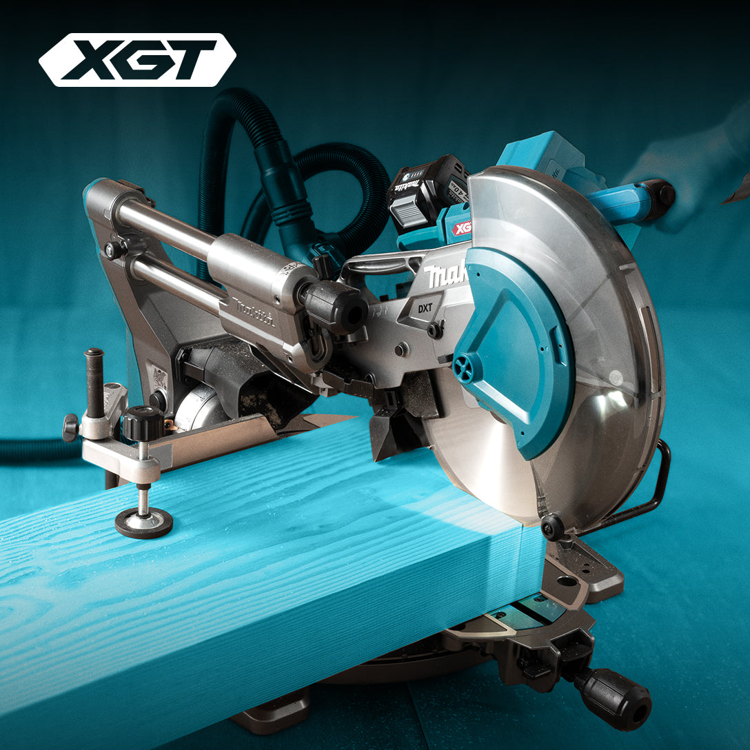 Makita 40Vmax XGT Brushless 10" Dual Compound Mitre Saw w/AWS, 4.0Ah x1Kit LS004GM102