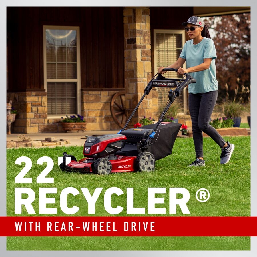 Toro Tondeuse Recycler® 22 po (56 cm) 60V Max* avec système Personal Pace® - Batterie 6.0Ah incluse 21467
