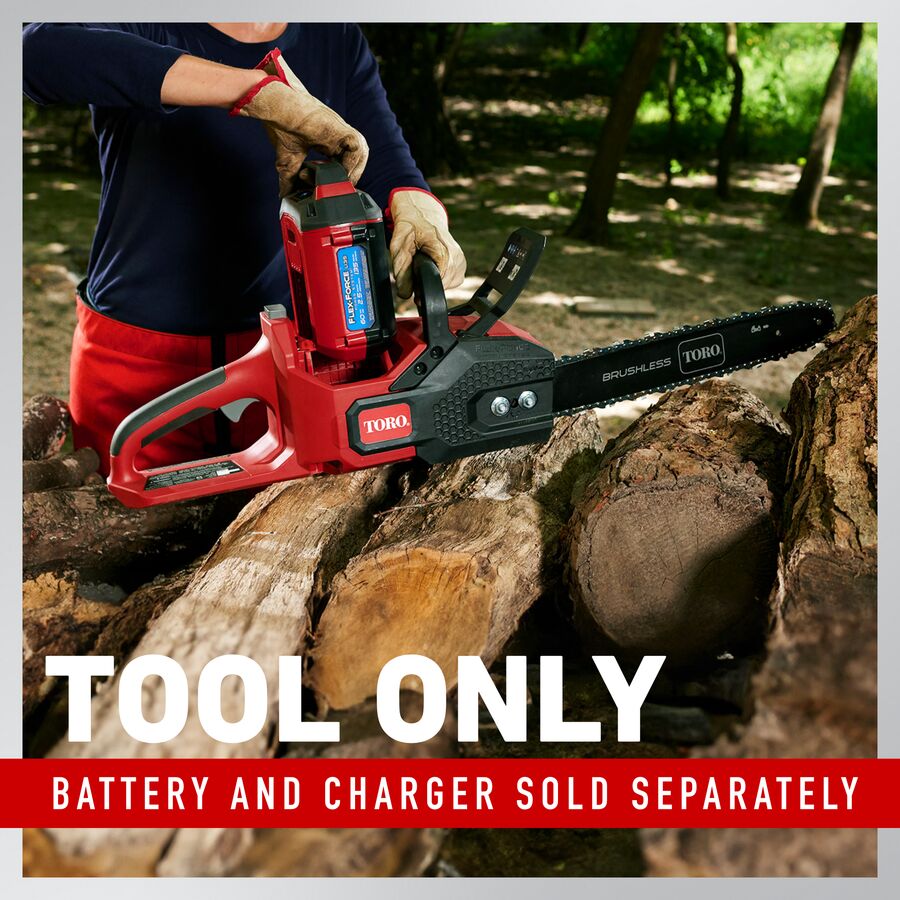 Toro 60V MAX* 16 in. (40.6 cm) Brushless Chainsaw - Battery Not Included 51850T