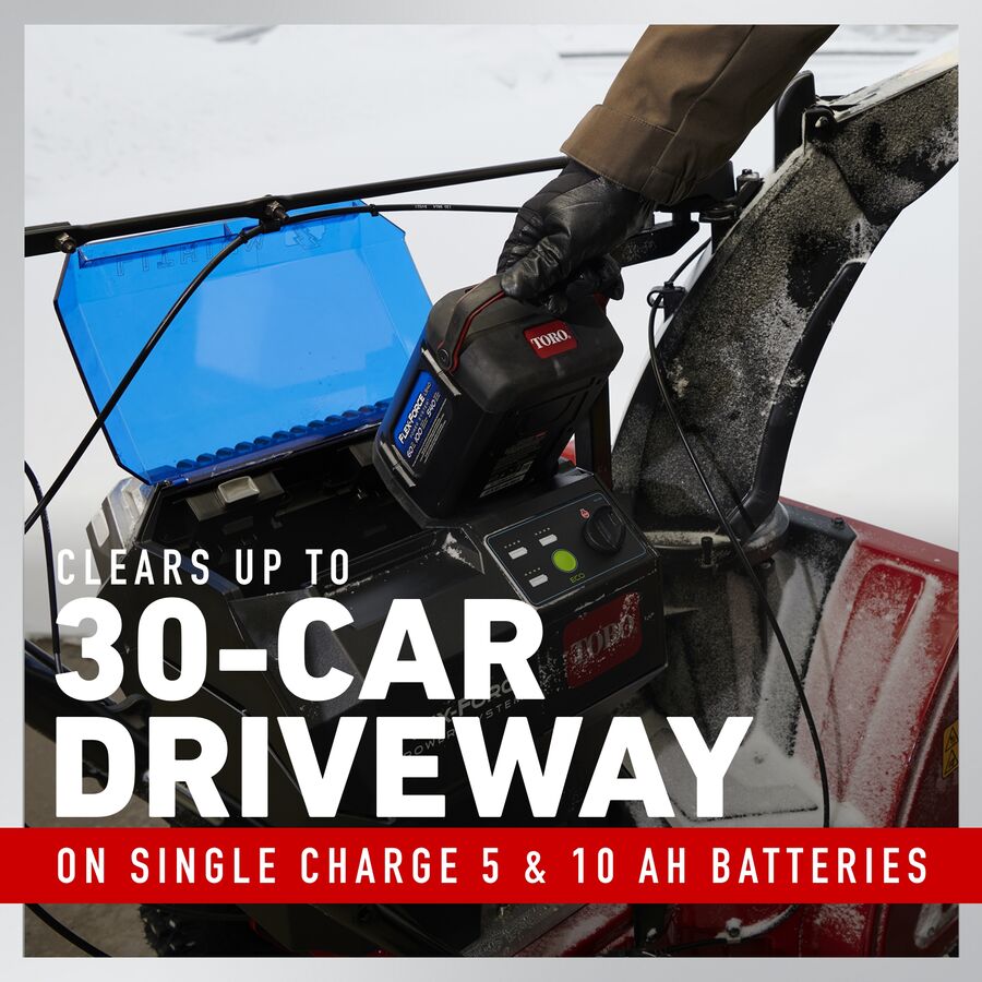 Toro Souffleuse à neige mono-étage 60V MAX* 24 po (61 cm) SnowMaster® - (1) batterie 10,0 Ah & (1) batterie 5,0 Ah incluses 39915