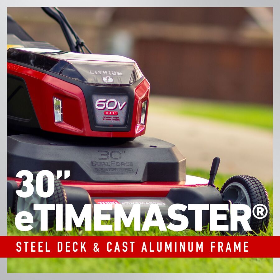 Toro Tondeuse eTimeMaster® 60V MAX* 30 po (76 cm) avec système Personal Pace® - Batterie non incluse 21491T