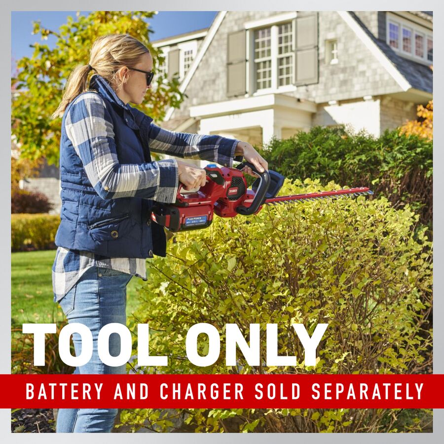Toro 60V MAX* 24 in. (60.96 cm) Brushless Hedge Trimmer - Battery Not Included 51840T