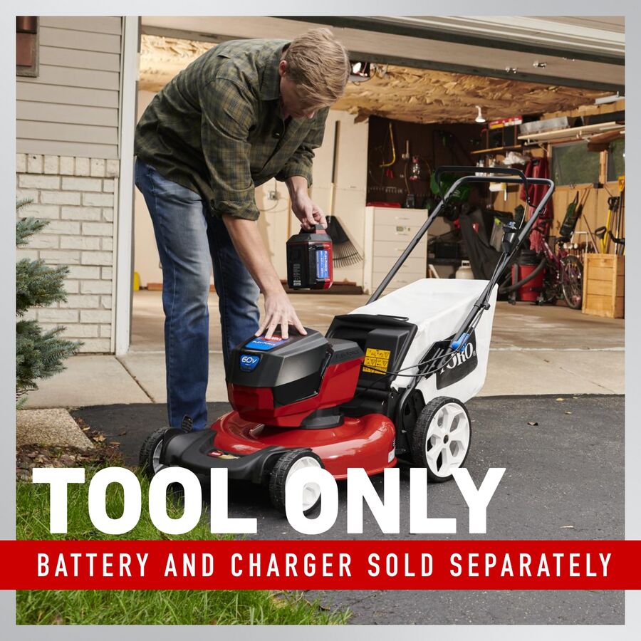 Toro 60V Max* 21 in. (53cm) Recycler® Self-Propel Lawn Mower - Battery Not Included 21356T