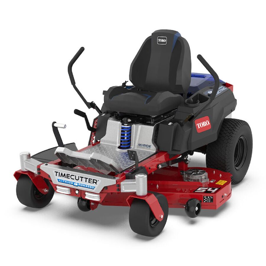 Toro Tondeuse autoportée zéro tour 60V MAX* 54 po (137 cm) TimeCutter® MyRIDE® - (5) batteries 10,0 Ah et (1) batterie 4,0 Ah incluses 75851