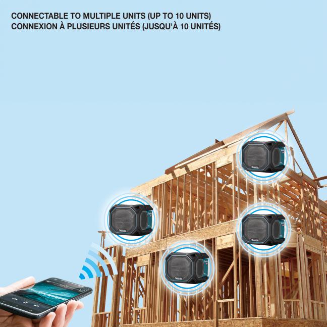 Makita Enceinte Bluetooth pour Chantier 40Vmax XGT / 18V LXT, Outil Seul MR014G