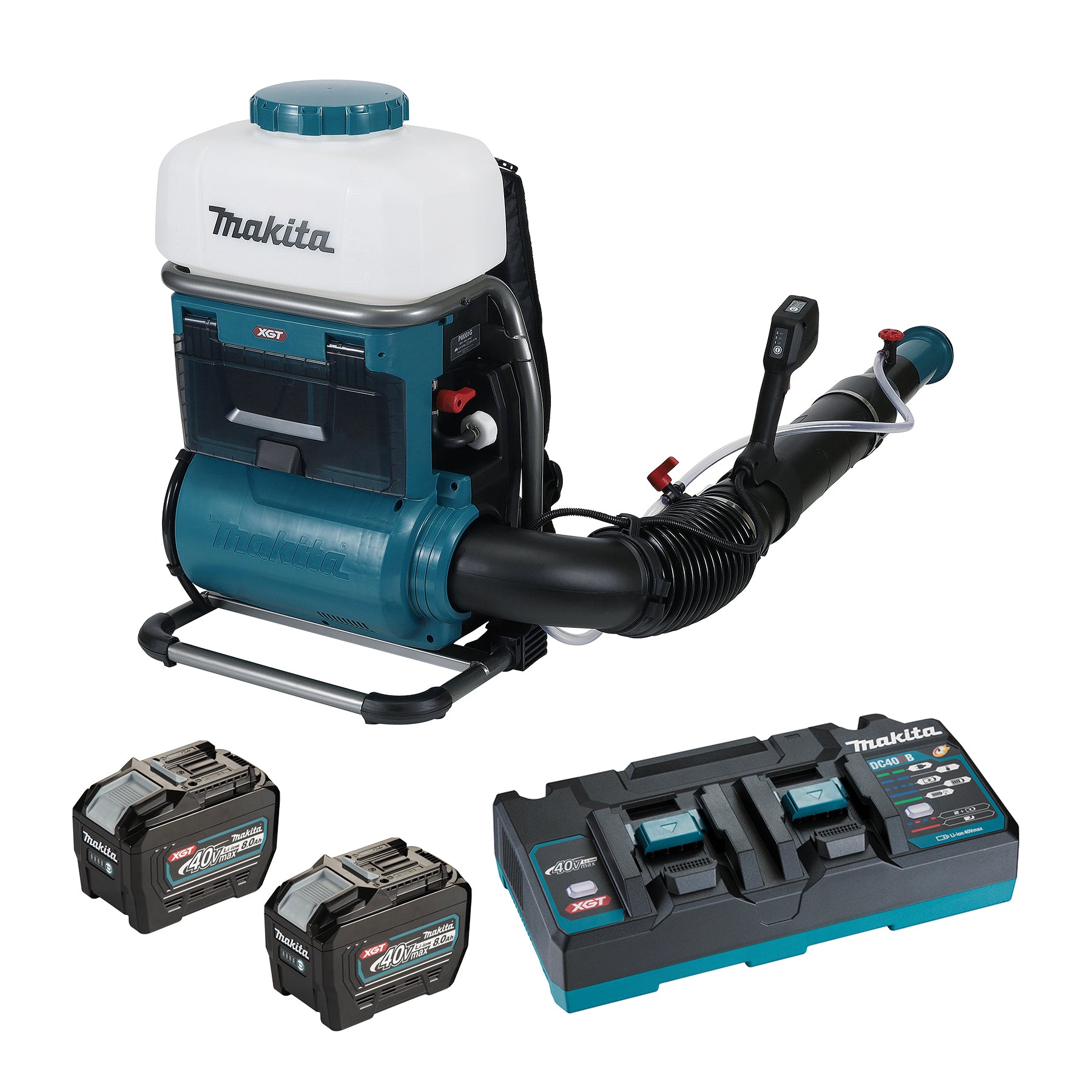 Makita 40Vmax XGT Brushless 15 L Backpack Mist Blower, 8.0Ah x2Kit PM001GL201