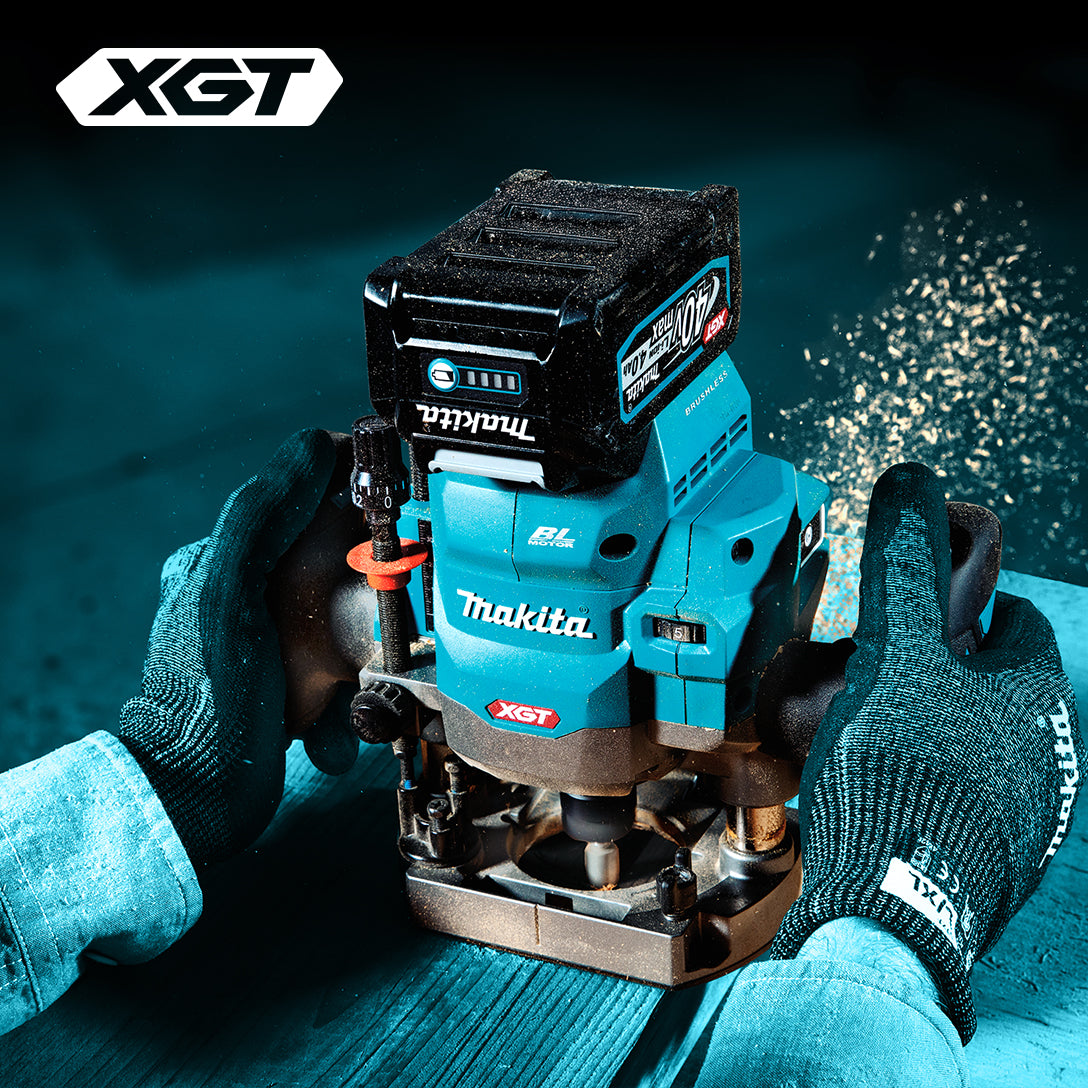 Makita Défonceuse plongeante sans balais 1/2" 40Vmax XGT avec AWS, outil seul RP001GZ01