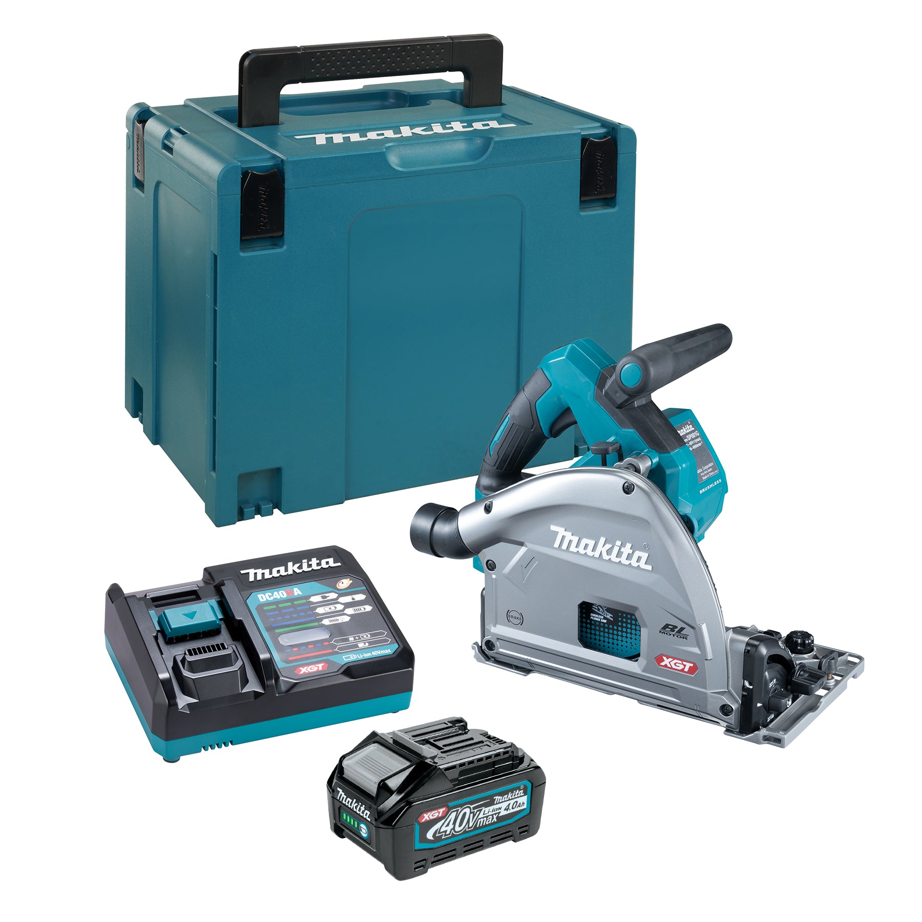 Makita Scie circulaire plongeante sans balais 40Vmax XGT avec AWS, 4.0Ah x1Kit SP001GM104