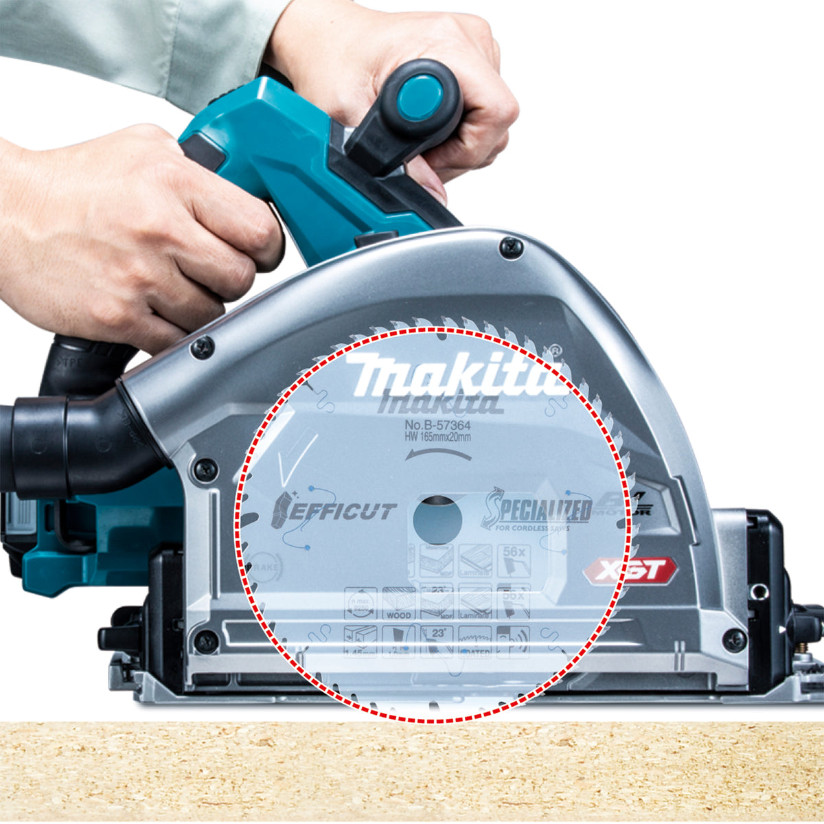 Makita Scie circulaire plongeante sans balais 40Vmax XGT avec AWS, Machine seule SP001GZ02