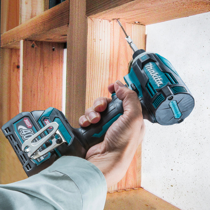 Makita Visseuse-dévisseuse à chocs sans balais 1/4" 40Vmax XGT, Machine seule TD001GZ