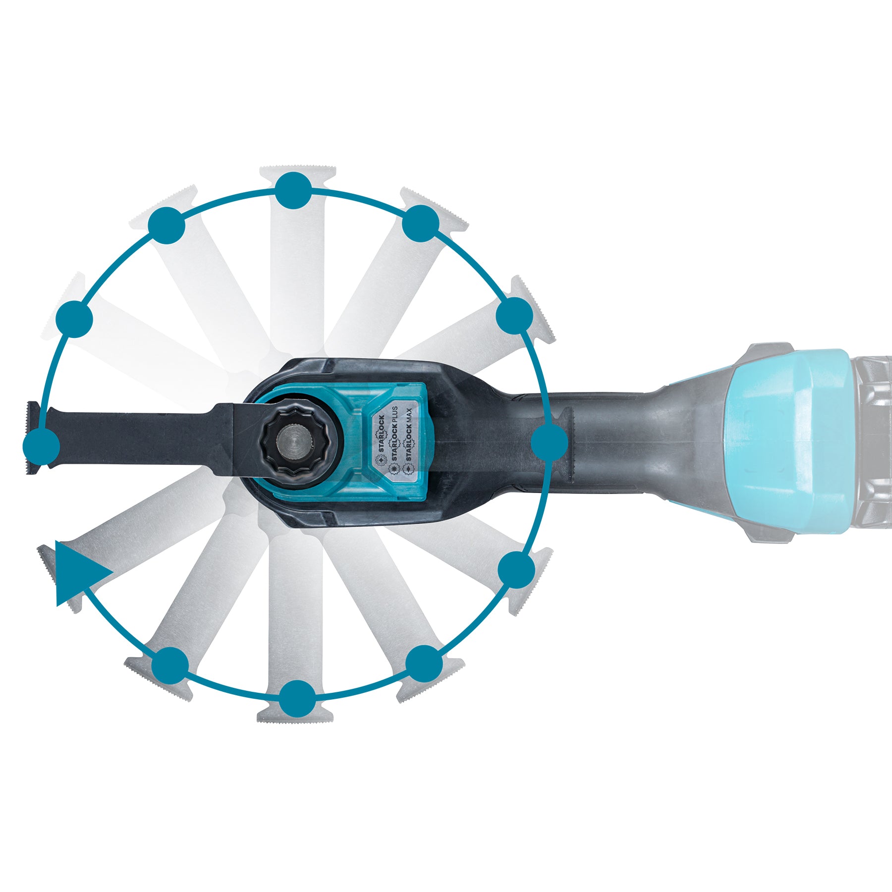 Makita 40Vmax XGT Brushless Toolless Multi Tool w/AVT and Accessory kit , Tool Only TM001GZ01