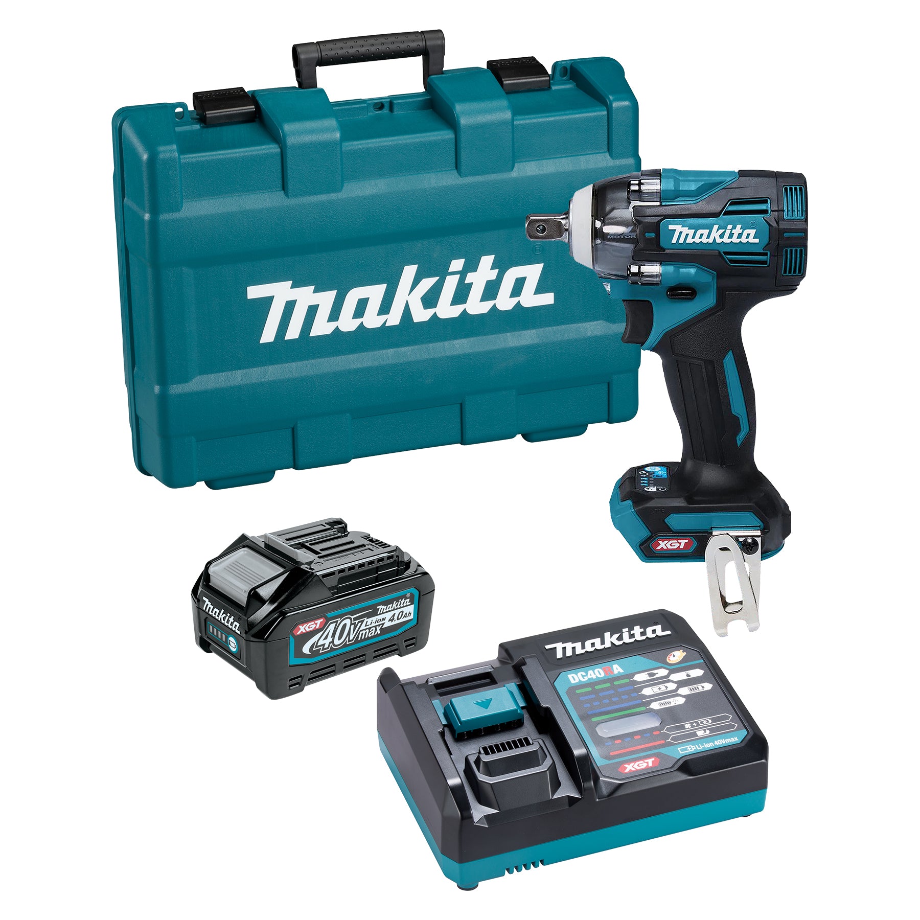 Makita Clé à chocs sans balais 1/2" 40Vmax XGT avec ergot rond, Kit avec batterie 4.0Ah x1 TW005GM102