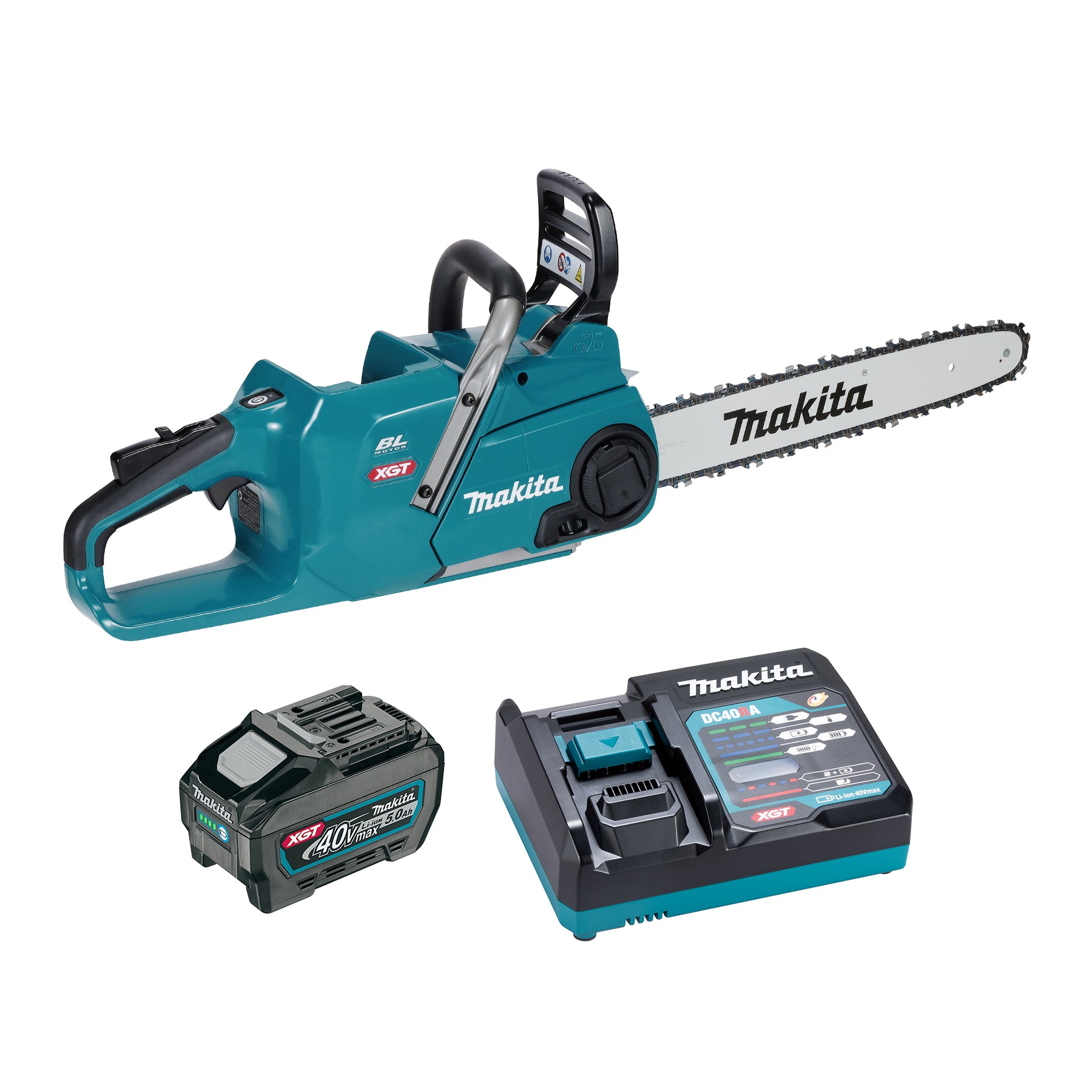 Makita Tronçonneuse 40Vmax XGT sans balais 16" à poignée arrière, Kit avec 1 batterie 5.0Ah UC016GT101