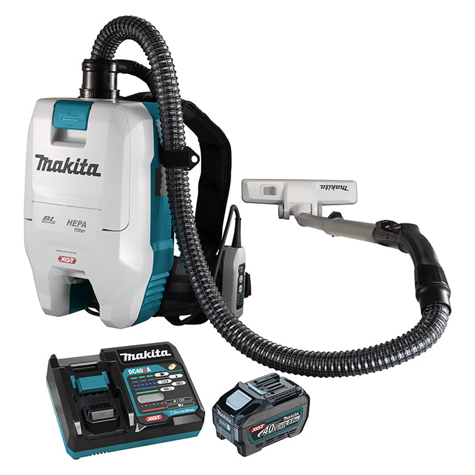 Makita 40Vmax XGT Brushless 2 L Backpack Vacuum Cleaner, 5.0Ah x1Kit VC008GT101