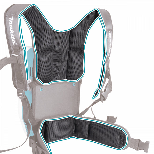 Makita Aspirateur à Dos Sans Balais 40Vmax XGT 2 L, Kit avec 1 batterie 5.0Ah VC008GT101