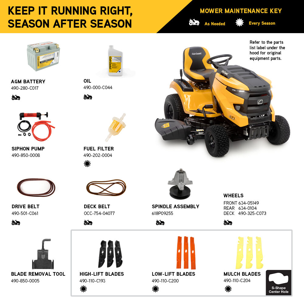 Cub Cadet XT1 LT50 FAB - SÉRIE XT1 ENDURO 13AQA1TLA10