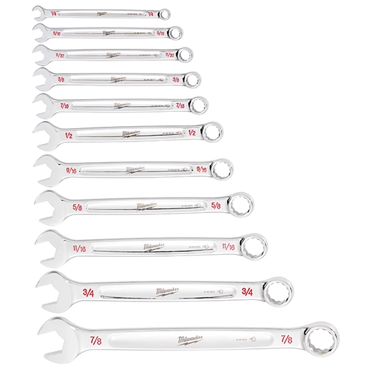 Milwaukee Ensemble de 11 pièces de clés combinées SAE 48-22-9411