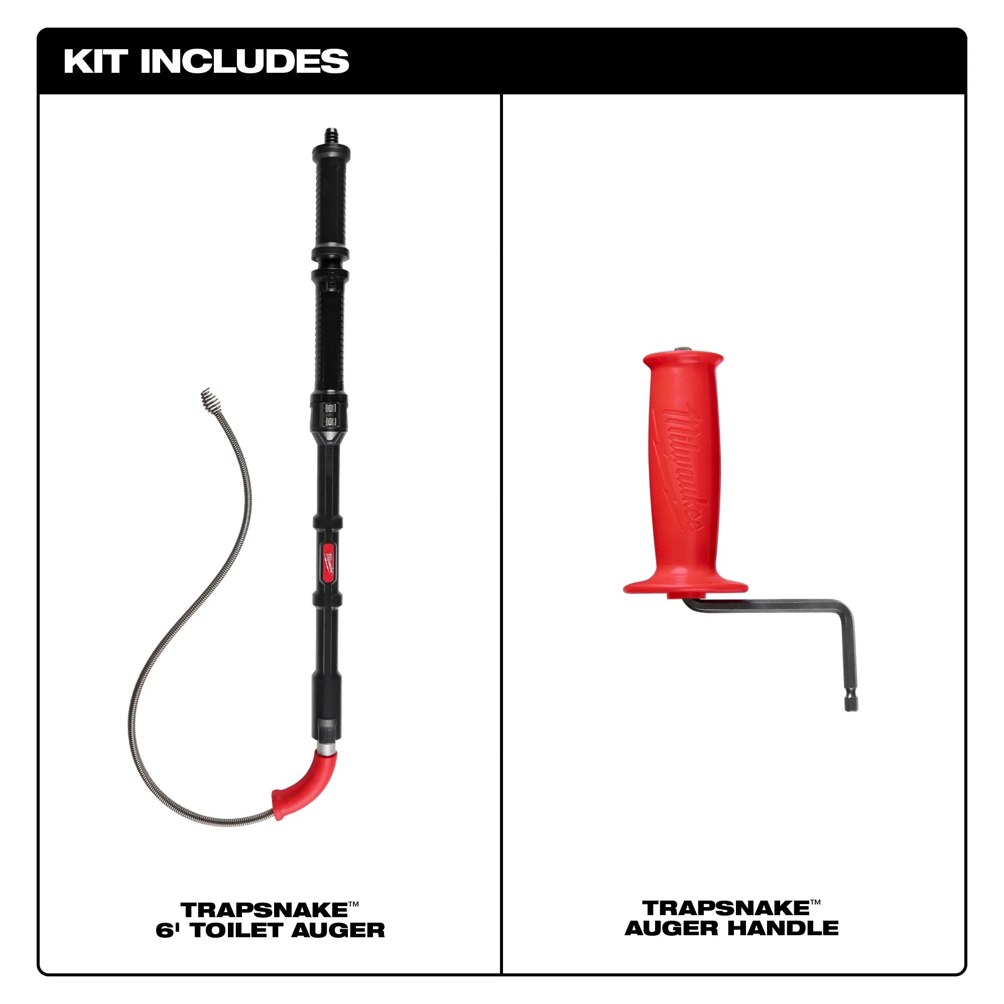 Milwaukee TRAPSNAKE™ 6' Toilet Auger 49-16-3576