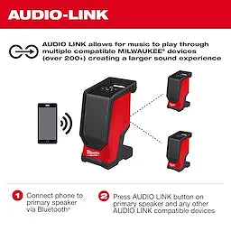 Milwaukee Enceinte de chantier M18™ Bluetooth® 2954-20
