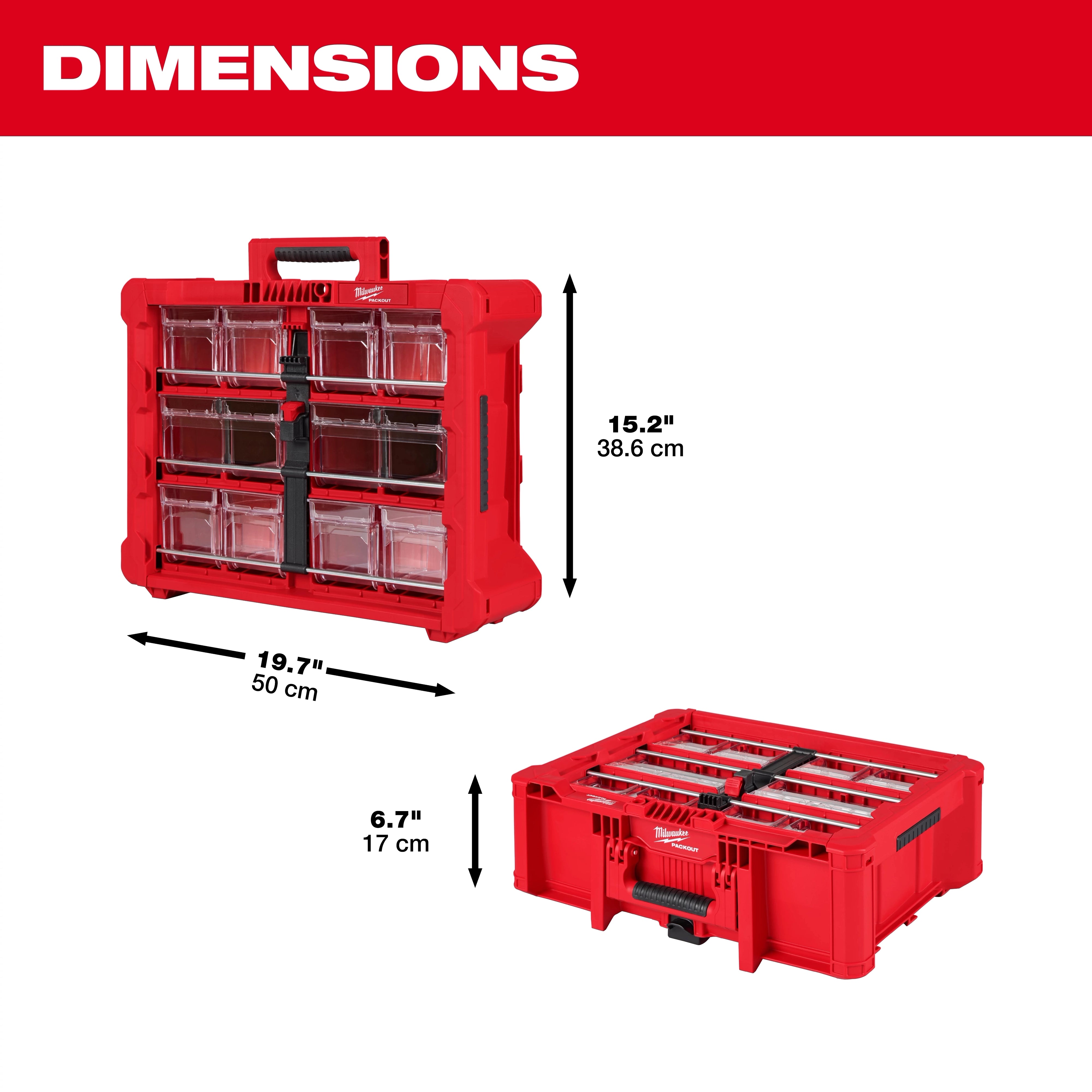 Milwaukee Organisateur à bacs inclinés PACKOUT™ 48-22-8433