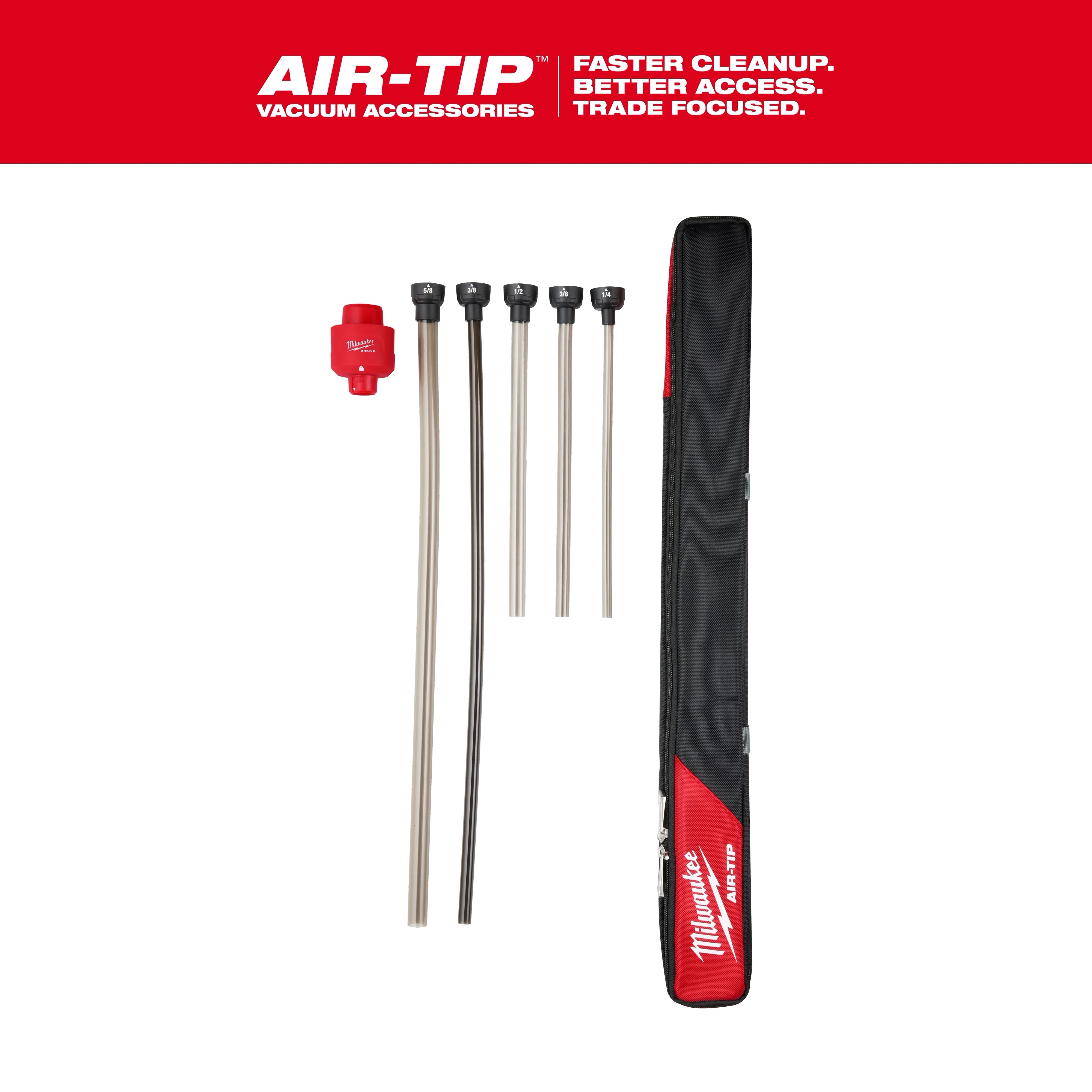 Milwaukee Ensemble de micro‑tube flexible à longue portée AIR‑TIP™ 49-90-2037