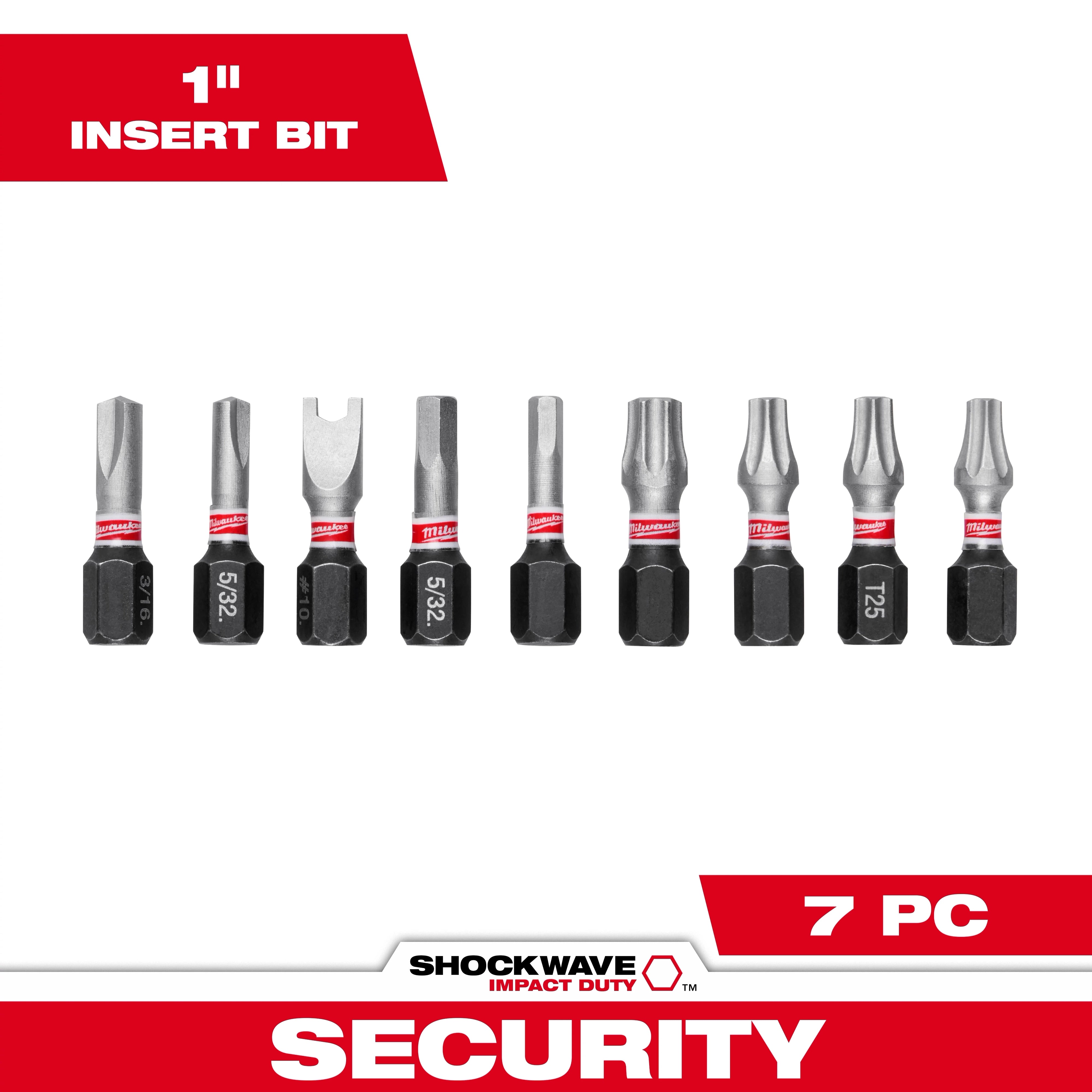 Milwaukee Set de forets de sécurité 1" SHOCKWAVE™ Impact Duty 9 pièces 48-32-4620
