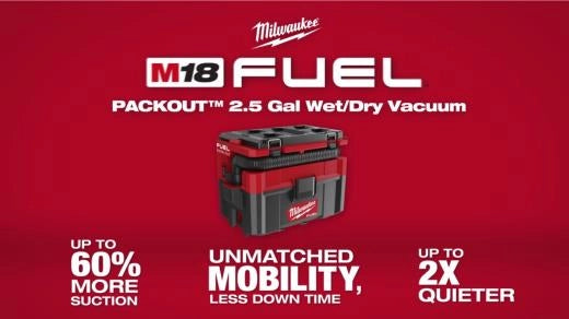 Milwaukee Aspirateur humide/sec 2.5 Gallon M18 FUEL™ avec compatibilité PACKOUT™ 0970-20