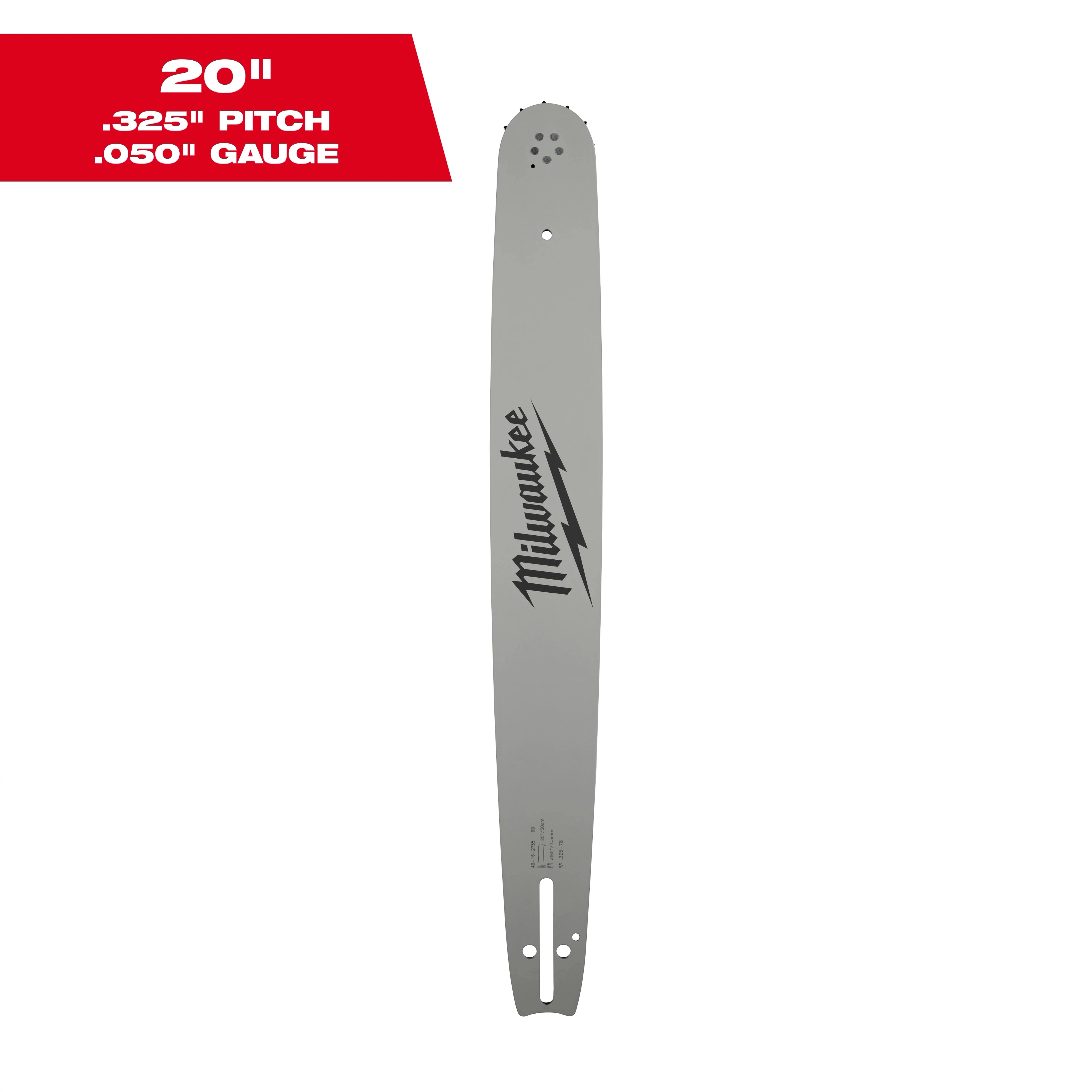 Milwaukee Barre de guidage 20" à pas .325" et gauge .050" 49-16-2755