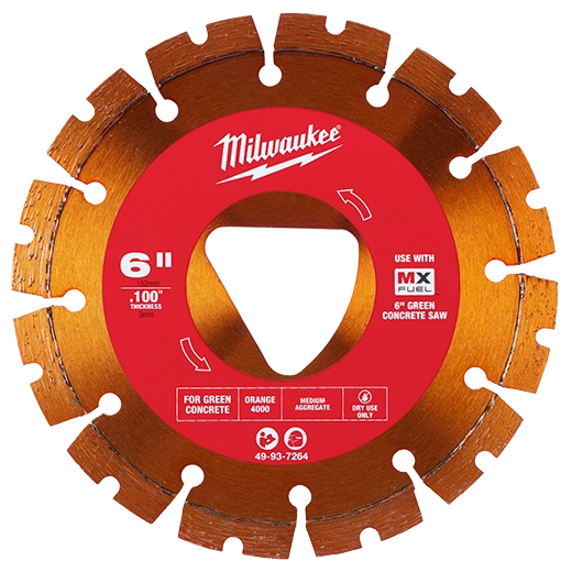 Milwaukee Lame diamantée violette 6” x .100” pour béton vert 49-93-7263