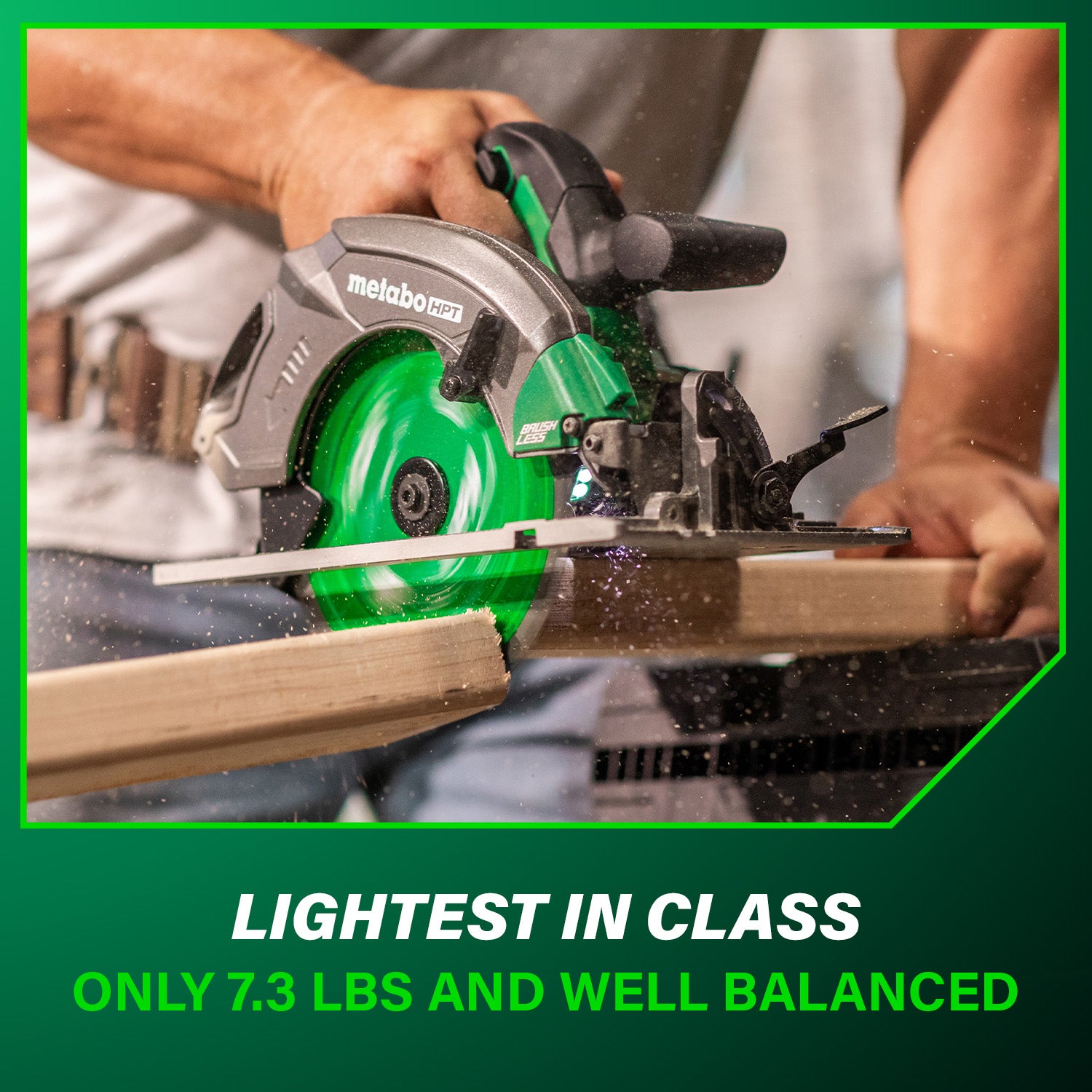Metabo HPT Scie circulaire sans fil MultiVolt 18 V 7‑1/4" (corps d'outil uniquement) | Metabo HPT C1807DAQ4 C1807DAQ4