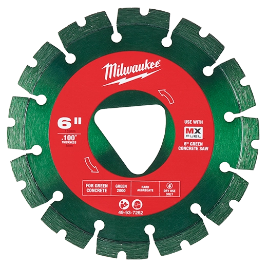 Milwaukee Lame diamantée violette 6” x .100” pour béton vert 49-93-7261