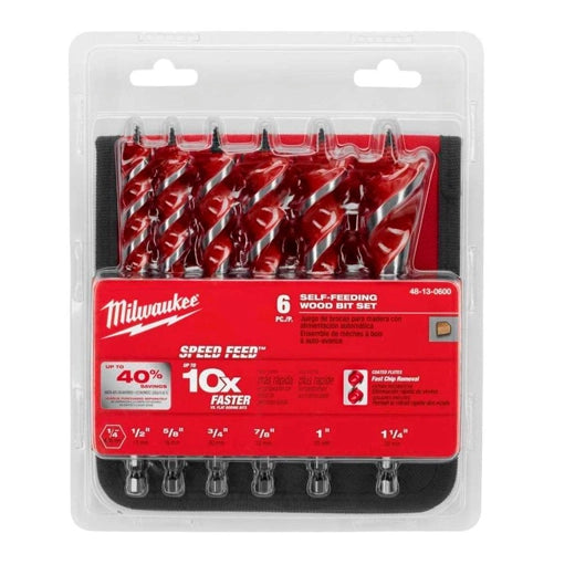 Milwaukee SPEED FEED™ Fraise à bois 6-1/2" - Ensemble de 6 pièces 48-13-0600