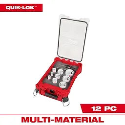 Milwaukee Kit 12 pièces QUIK LOK™ HOLE DOZER™ Bi‑Métal avec organiseur compact PACKOUT™ 49-22-4702