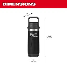 Milwaukee Bouteille isolée PACKOUT™ 18 oz avec couvercle à gorgée 48-22-8382B