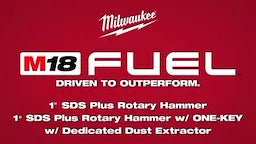Milwaukee Marteau perforateur rotatif M18 FUEL™ 1" SDS Plus avec kit extracteur de poussière ONE-KEY™ 2914-22DE
