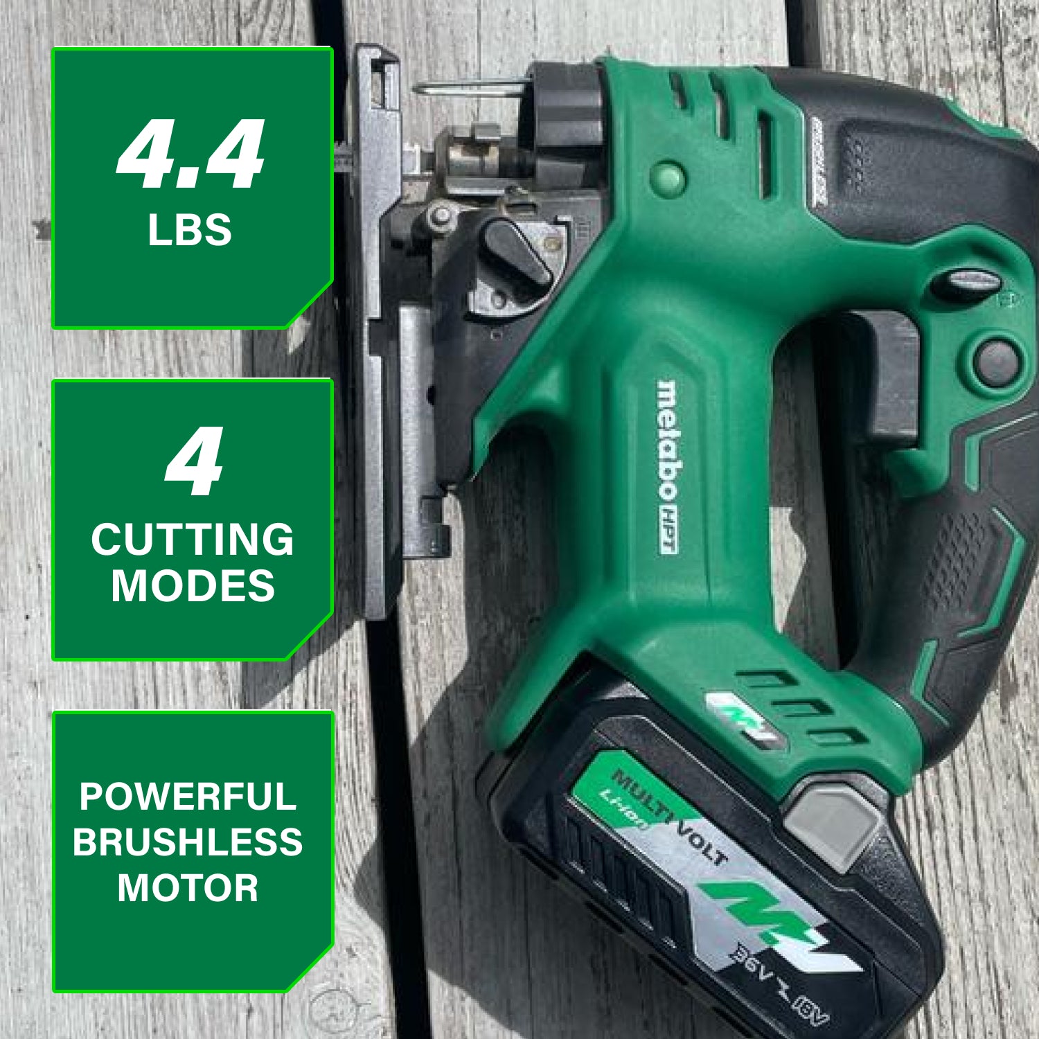 Metabo HPT Scie sauteuse orbitale sans fil brushless 36 V MultiVolt™ | Metabo HPT CJ36DAQ4 CJ36DAQ4