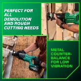 Metabo HPT Scie sabre sans fil MultiVolt™ 18 V (corps d'outil uniquement) | Metabo HPT CR18DBQ4 CR18DBQ4