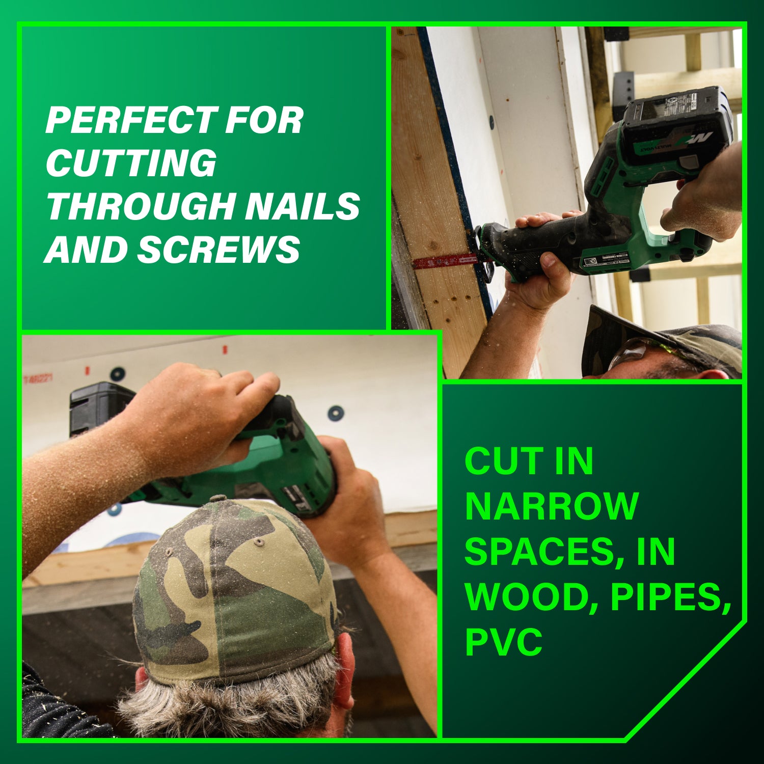 Metabo HPT Scie sabre compacte sans fil 18 V MultiVolt™ (corps d'outil uniquement) | Metabo HPT CR18DMAQ4 CR18DMAQ4