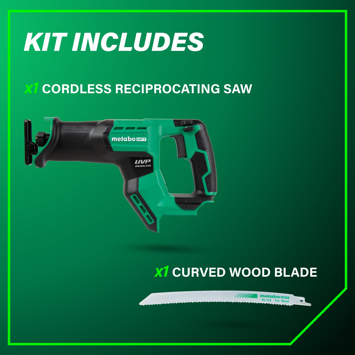 Metabo HPT Scie sabre compacte sans fil 18 V MultiVolt™ (corps d'outil uniquement) | Metabo HPT CR18DMAQ4 CR18DMAQ4
