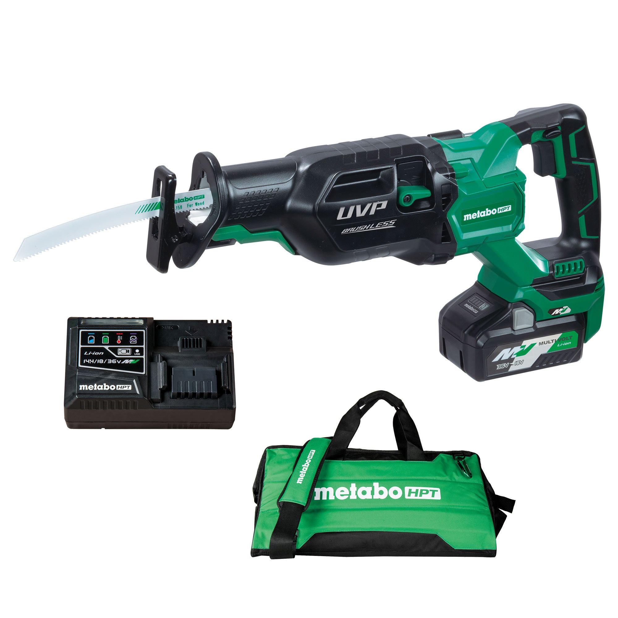 Metabo HPT Kit de scie sabre sans fil 36 V MultiVolt™ sans balais | Metabo HPT CR36DA CR36DA