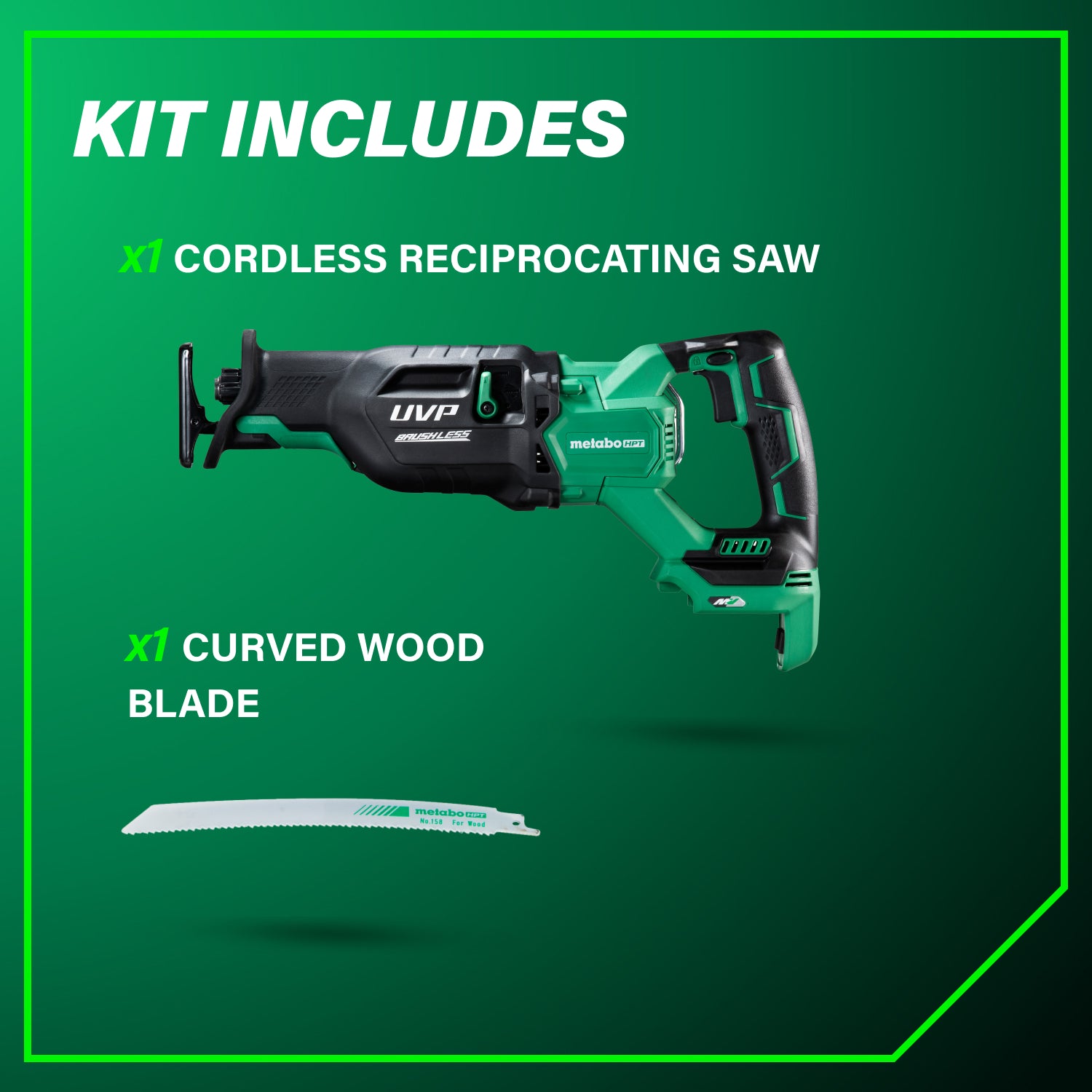 Metabo HPT Scie sabre sans fil MultiVolt 36 V (corps d'outil uniquement) | Metabo HPT CR36DAQ4 CR36DAQ4