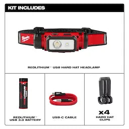 Milwaukee Lampe frontale à casque REDLITHIUM™ USB 2163-21