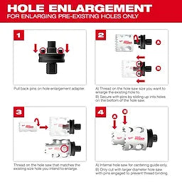 Milwaukee Adaptateur fileté d'agrandissement de trou pour arbres QUIK-LOK™ 49-56-7576