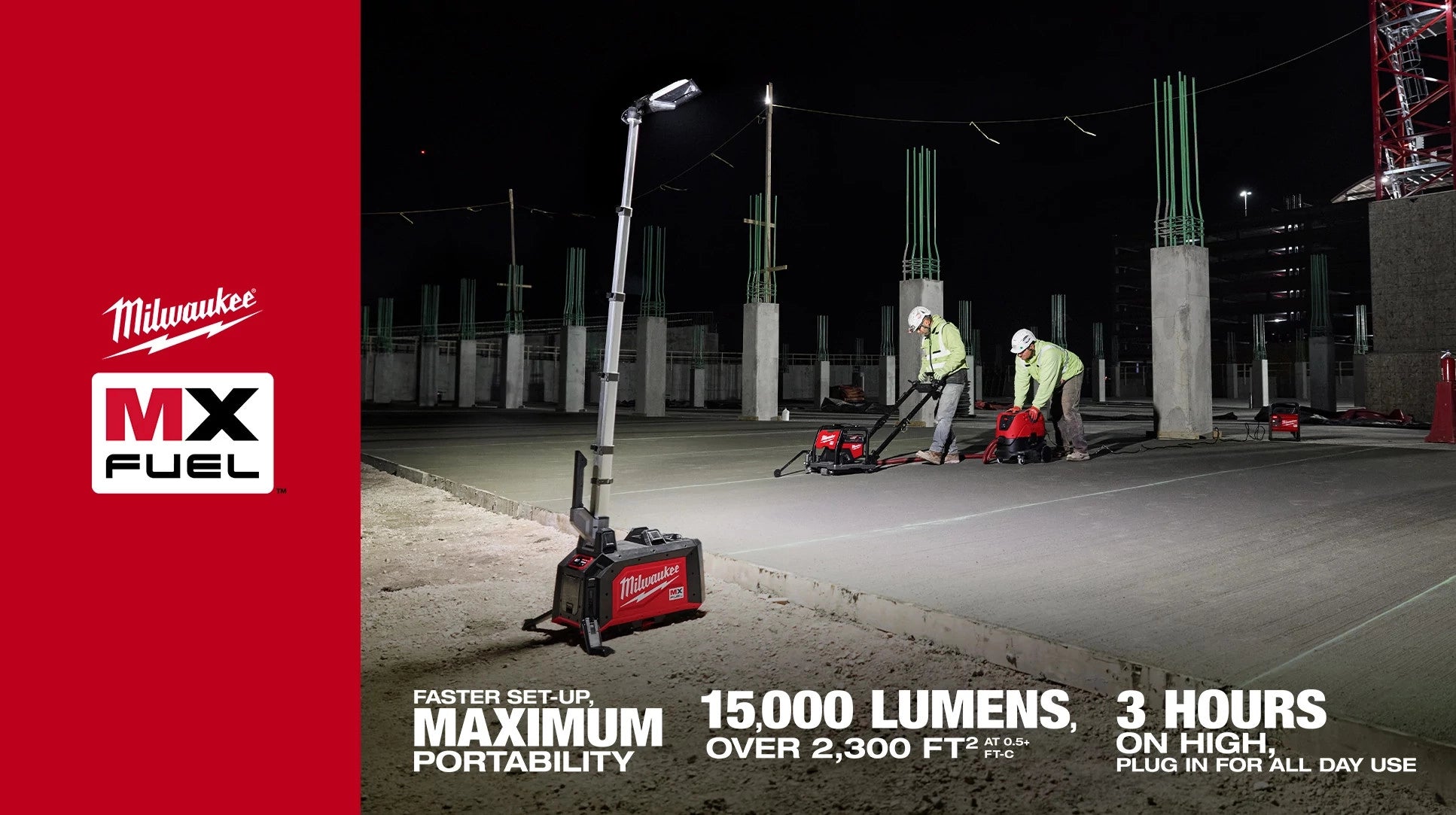 Milwaukee Projecteur tour compact MX FUEL™ ROCKET™ Dual Power MXF040-1XC