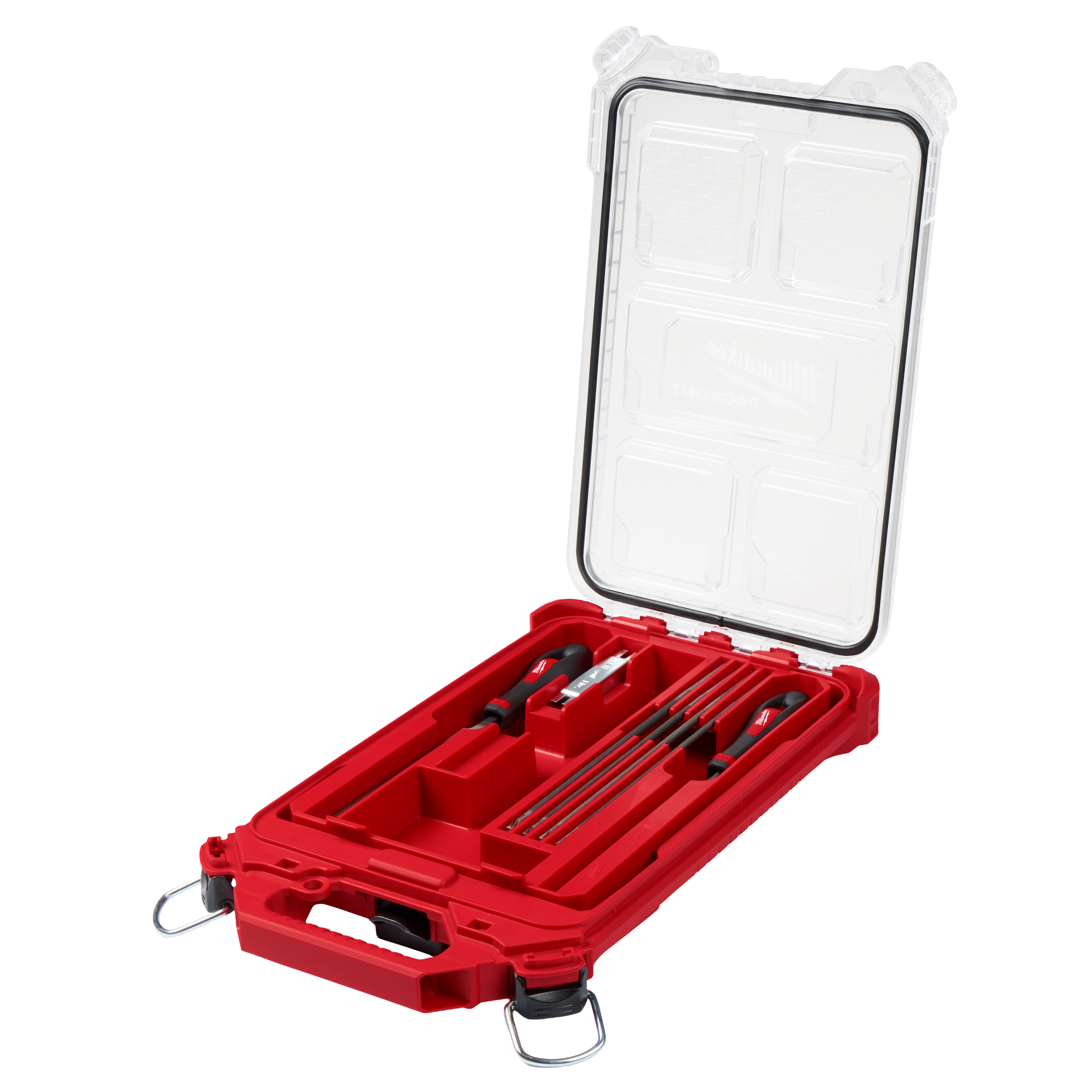 Milwaukee Ensemble d'affûtage de chaîne de tronçonneuse 9 pièces avec organiseur compact à profil bas PACKOUT™ 49-16-2880