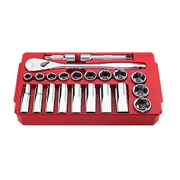 Milwaukee Ensemble de 22 pièces à cliquet et douilles SAE 1/2" avec côtés FOUR FLAT™ 48-22-9410