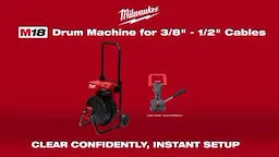 Milwaukee Machine à tambour M18™ avec câble 3/8" 2817A-21