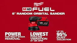 Milwaukee Ponceuse orbitale aléatoire 5" M18 FUEL™ 2837-20