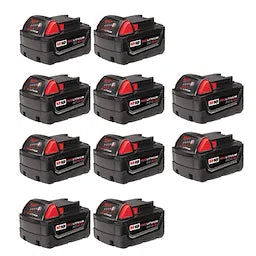 Milwaukee Batterie à capacité étendue M18™ REDLITHIUM™ XC5.0 (Pack de 10) 48-11-1851